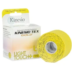 Kinesio Tex Gold Light Touch+ hipoalergiczna do wrażliwej skóry 5 cm x 5 m żółta