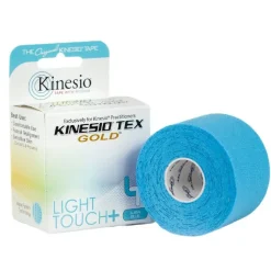 Kinesio Tex Gold Light Touch+ hipoalergiczna do wrażliwej skóry 5 cm x 5 m niebieska