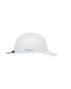 Lekka czapka sportowa z daszkiem regulowana one size CEP unisex biała