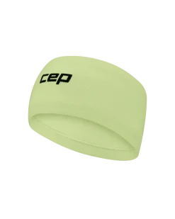Lekka sportowa opaska na głowę do biegania unisex limonkowa Core Run CEP