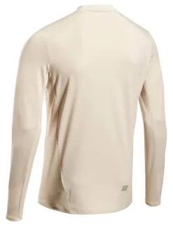 Męska bluzka zimowa sportowa z długim rękawem CEP Cold Weather kremowa