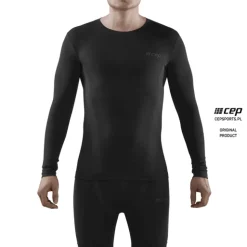 Męska koszulka sportowa z długim rękawem CEP Cold Weather Base czarna