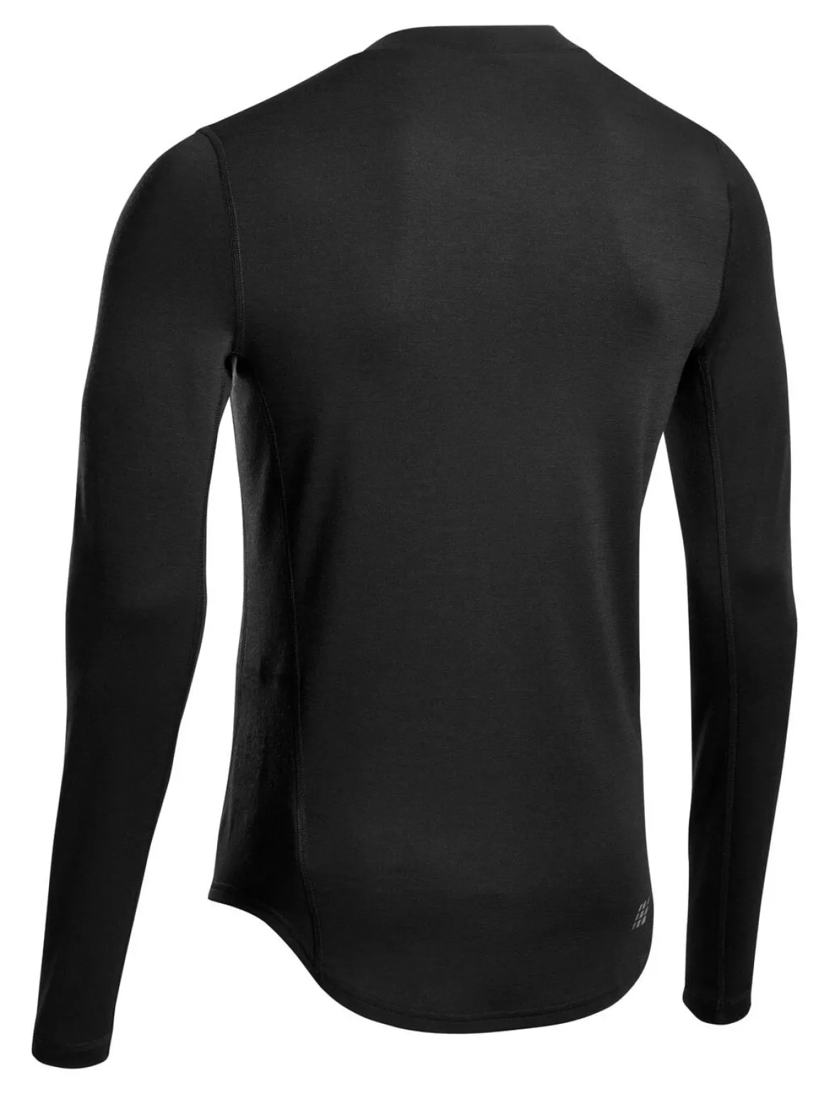 Męska koszulka sportowa z długim rękawem wełna merino CEP Cold Weather Merino czarna