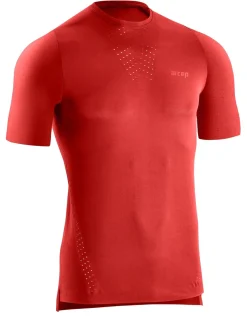 Męska koszulka sportowa z krótkim rękawemCEP Ultralight czerwona