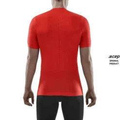 Męska koszulka sportowa z krótkim rękawemCEP Ultralight czerwona