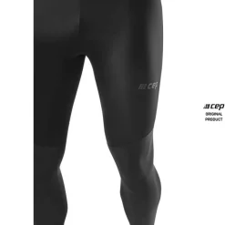 Męskie długie legginsy sportowe do biegania CEP Ultralight czarne