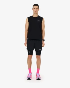 Męskie kompresyjne spodenki sportowe 2w1 CEP Core Run czarne