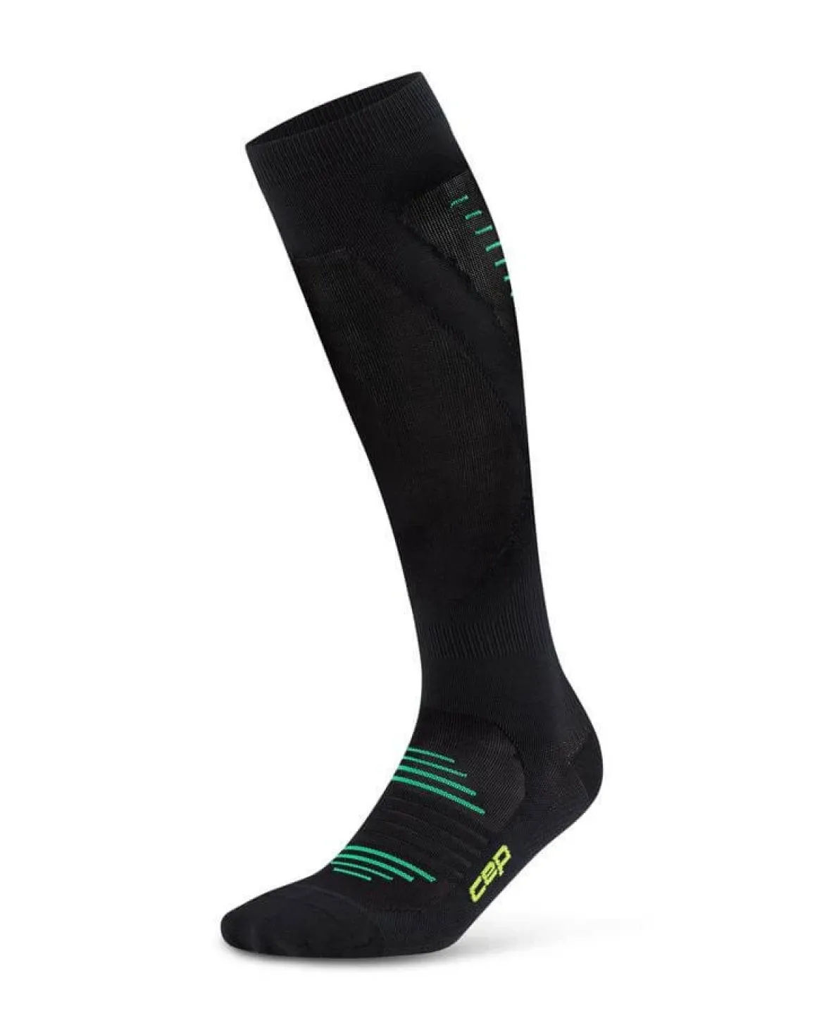 Męskie podkolanówki kompresyjne do biegania PRO Run Ultralight CEP czarne