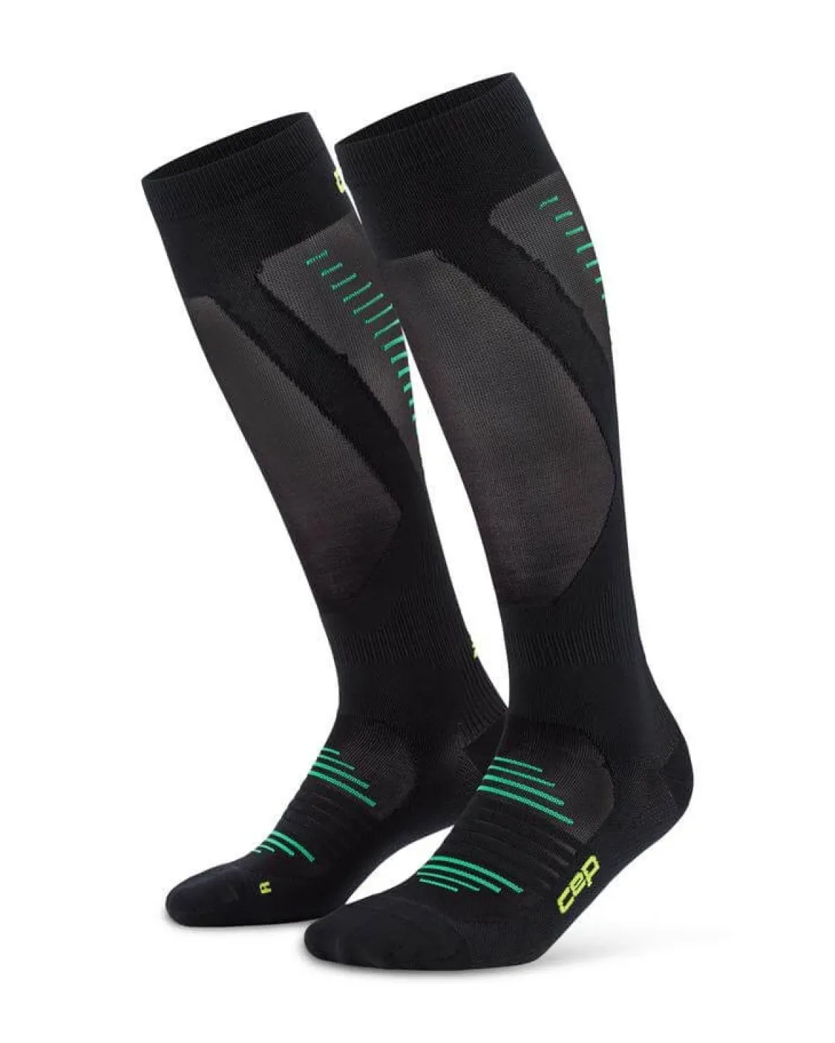 Męskie podkolanówki kompresyjne do biegania PRO Run Ultralight CEP czarne
