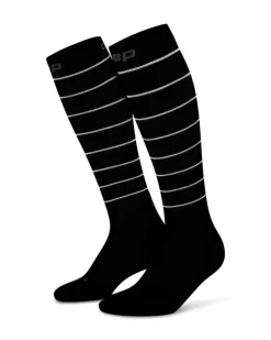 Męskie skarpety kompresyjne pod kolano do biegania PRO Run Reflective CEP czarne