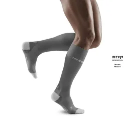 Męskie skarpety kompresyjne sportowe CEP Ultralight wysokie szare