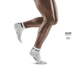Męskie skarpety kompresyjne sportowe CEP The Run 4.0 low-cut białe