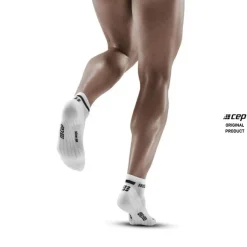 Męskie skarpety kompresyjne sportowe CEP The Run 4.0 low-cut białe