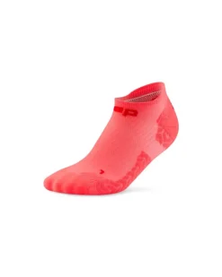 Męskie skarpety kompresyjne sportowe stopki no show CEP Core Run Ultralight koralowy