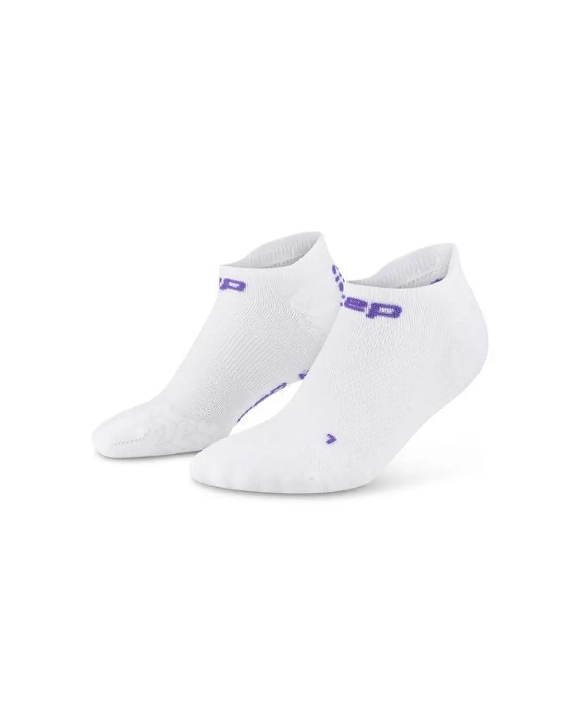 Męskie skarpety kompresyjne sportowe stopki no show CEP Core Run Ultralight białe