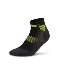 Męskie skarpety kompresyjne sportowe za kostkę low cut CEP Core Run czarno - zielone