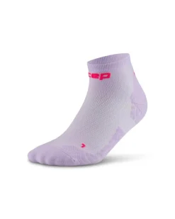 Męskie skarpety kompresyjne sportowe za kostkę low cut CEP Core Run Ultralight liliowe