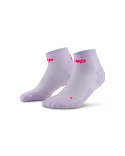 Męskie skarpety kompresyjne sportowe za kostkę low cut CEP Core Run Ultralight liliowe