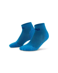 Męskie skarpety kompresyjne sportowe za kostkę low cut CEP Core Run Ultralight niebieskie