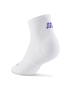 Męskie skarpety kompresyjne sportowe za kostkę low cut CEP Core Run Ultralight białe