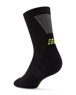 Męskie skarpety kompresyjne sportowe do połowy łydki CEP Core Run Ultralight czarne