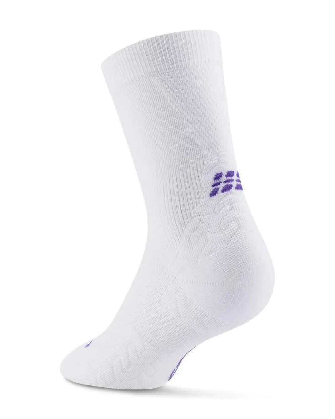 Męskie skarpety kompresyjne sportowe do połowy łydki CEP Core Run Ultralight białe