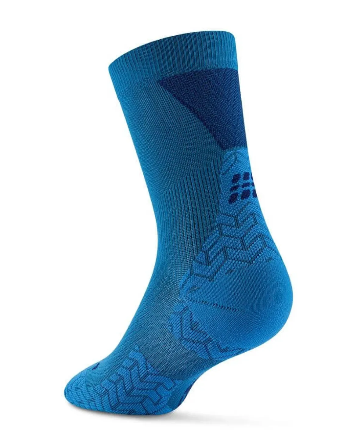 Męskie skarpety kompresyjne sportowe do połowy łydki CEP Core Run Ultralight niebieskie