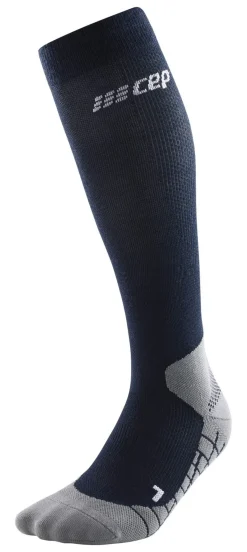 Męskie skarpety kompresyjne trekkingowe Hiking Light Merino CEP granatowe