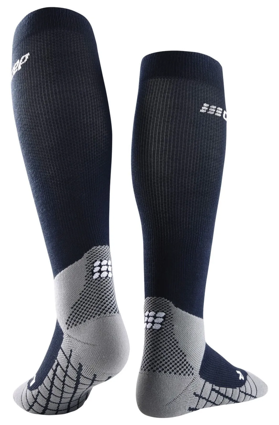 Męskie skarpety kompresyjne trekkingowe Hiking Light Merino CEP granatowe