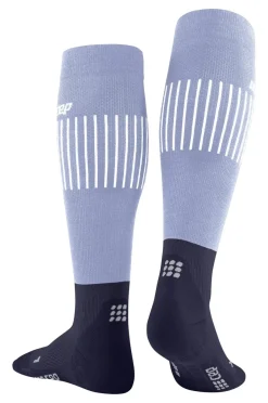 Męskie skarpety kompresyjne z wełną Merino Ultralight CEP wysokie błękitne