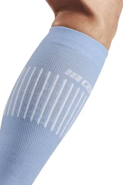 Męskie skarpety kompresyjne z wełną Merino Ultralight CEP wysokie błękitne