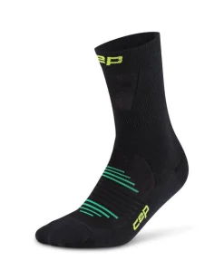 Męskie skarpety sportowe kompresyjne do połowy łydki PRO Run Ultralight CEP czarne