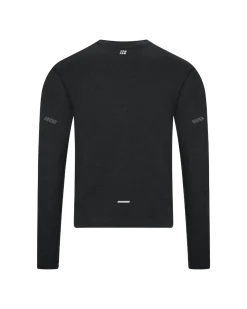 Męski longsleeve bluzka sportowa z wełny merino na zimę Core Run CEP czarna