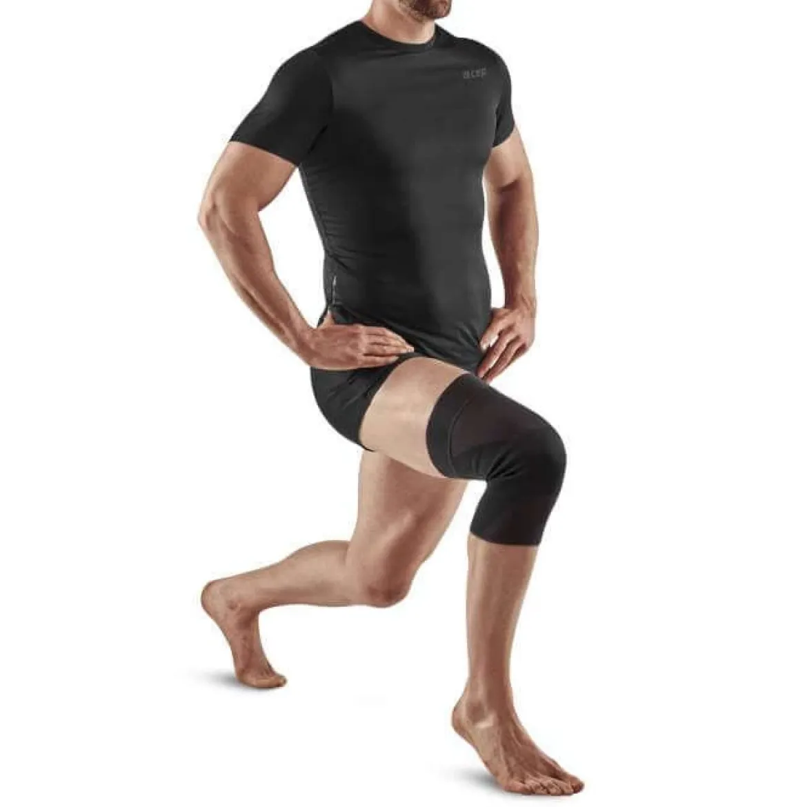 Opaska kompresyjna na staw kolanowy Mid Support Compression CEP unisex czarna