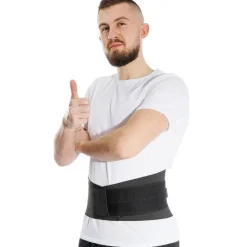 Pas lędźwiowo-krzyżowy ze stalowymi wspornikami MSupport Red