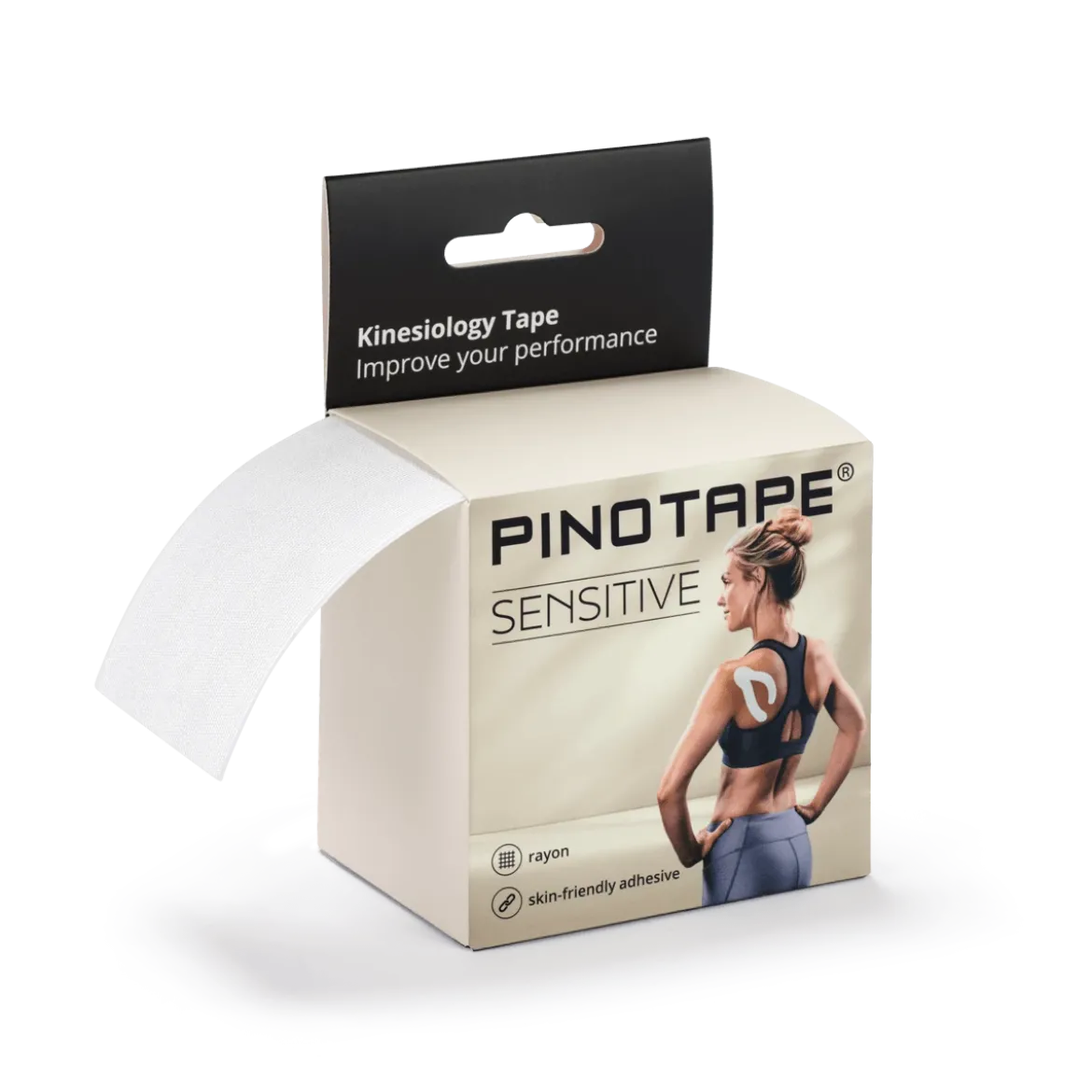 Pinotape Sport Sensitive 5cm x 5m dla wrażliwej skóry - biały