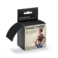 Pinotape Sport Sensitive 5cm x 5m dla wrażliwej skóry - czarny