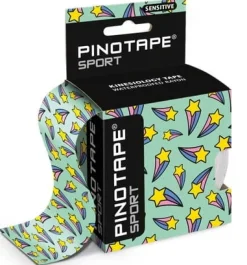 Pinotape Sport Sensitive 5cm x 5m dla wrażliwej skóry - gwiazdki