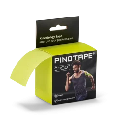 Pinotape Sport wodoodporny, mocny tejp dla sportowców 5 cm x 5 m neonowo żółty