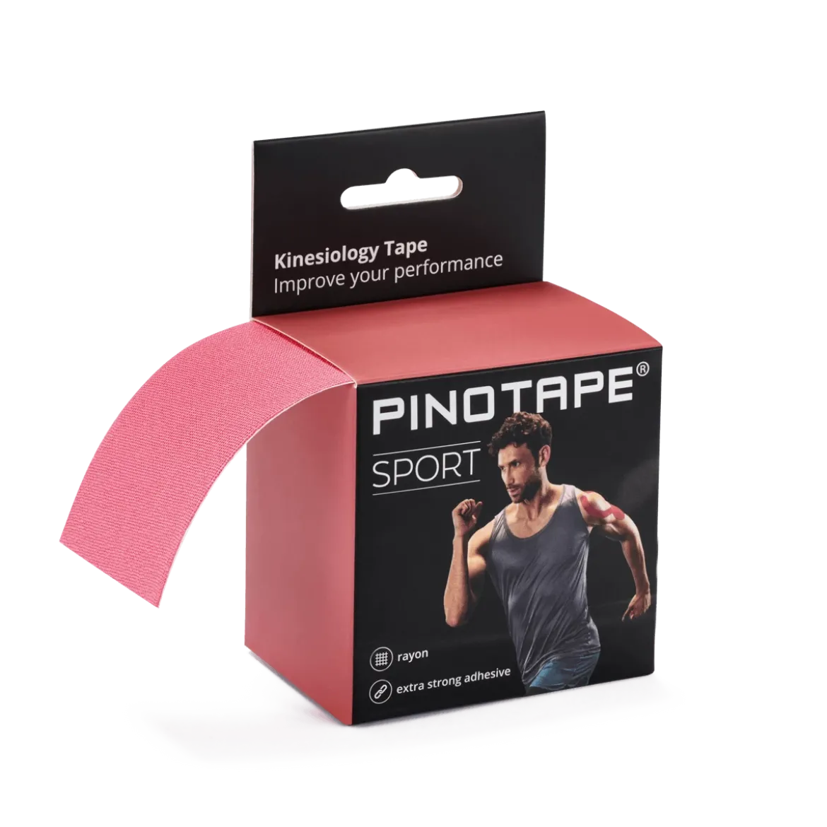 Pinotape Sport wodoodporny, mocny tejp dla sportowców 5 cm x 5 m malinowy