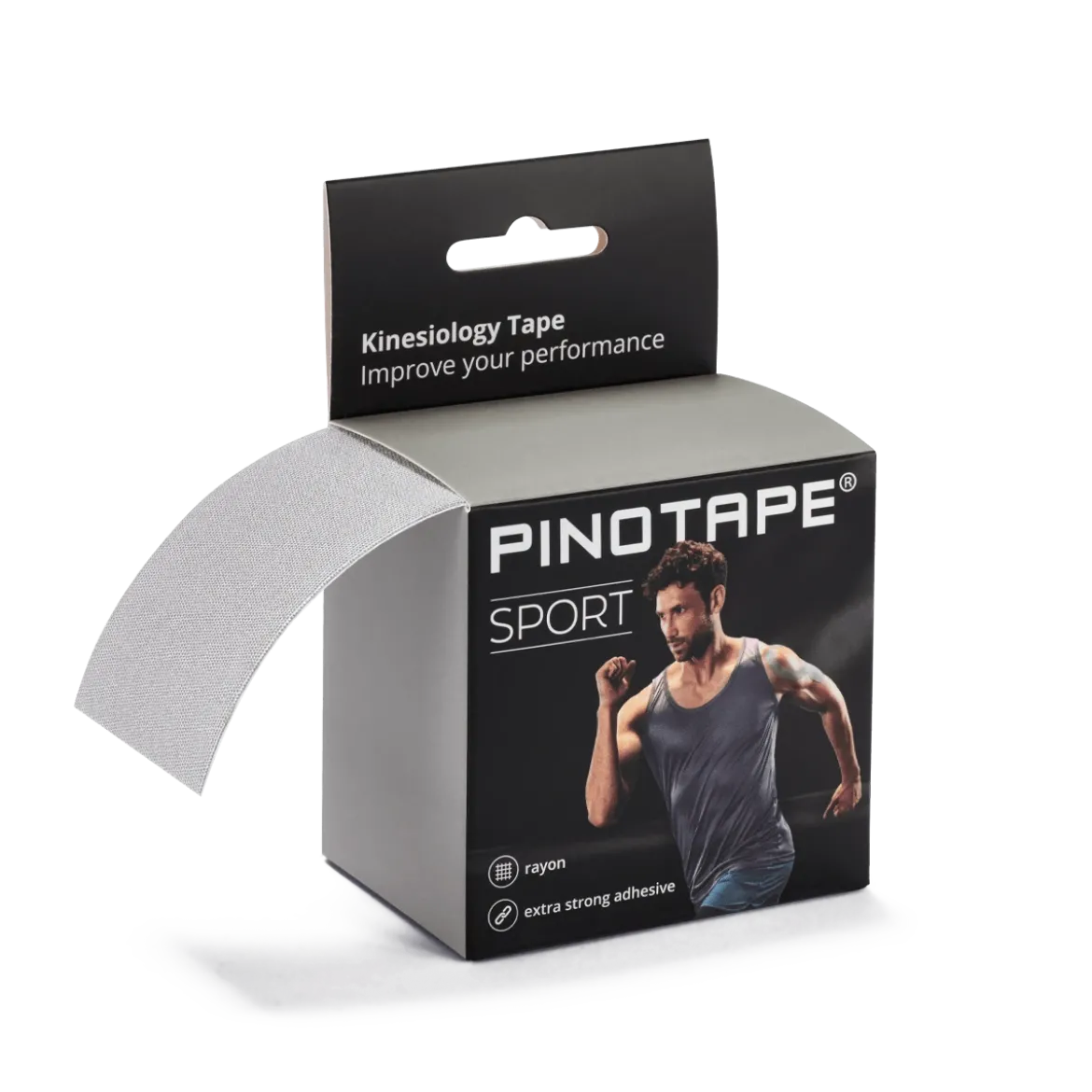 Pinotape Sportwodoodporny, mocny tejp dla sportowców 5 cm x 5 m srebrny