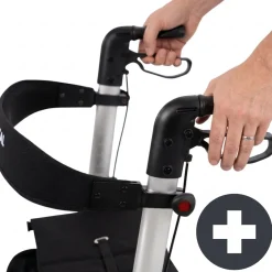 Podpórka czterokołowa z aluminiową ramą i hamulcami Step Active MSupport