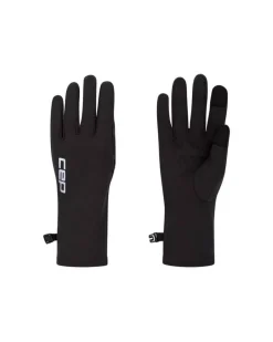 Rękawiczki sportowe na zimę z wełną merino unisex czarne Core Run CEP
