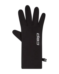 Rękawiczki sportowe na zimę z wełną merino unisex czarne Core Run CEP