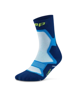 Skarpety kompresyjne do połowy łydki z amortyzującą wyściółką unisex Core Run CEP niebieskie
