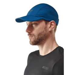 Sportowa czapka z daszkiem do biegania CEP unisex ciemnoniebieska