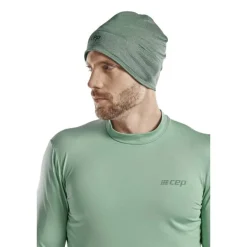 Sportowa czapka zimowa do biegania CEP unisex miętowa