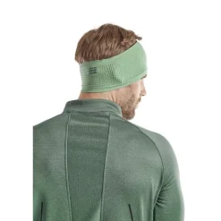 Sportowa zimowa opaska na głowę do biegania unisex miętowa