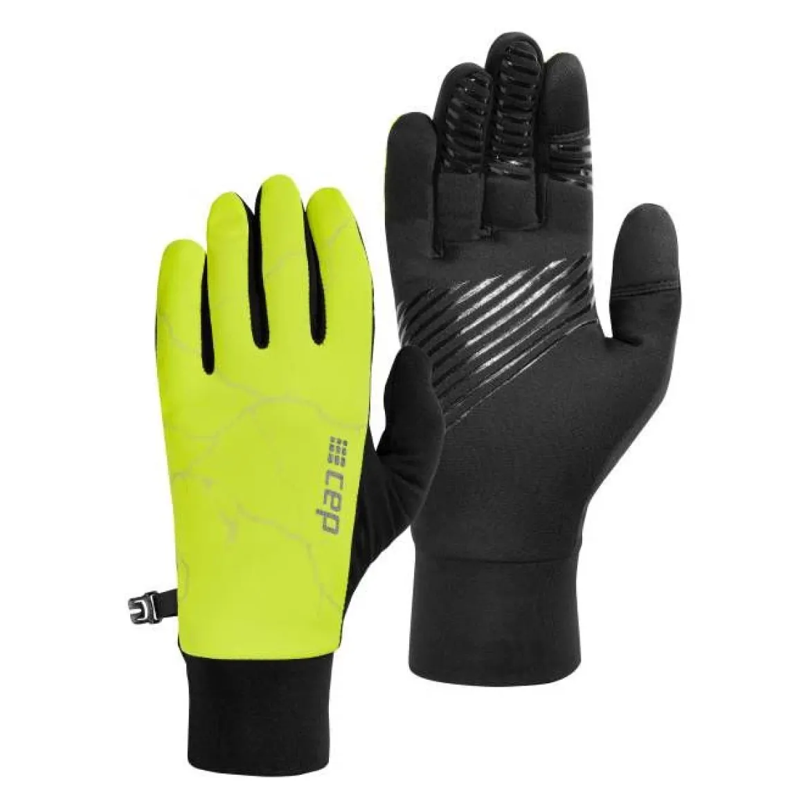 Sportowe rękawiczki odblaskowe CEP Reflective unisex żółte
