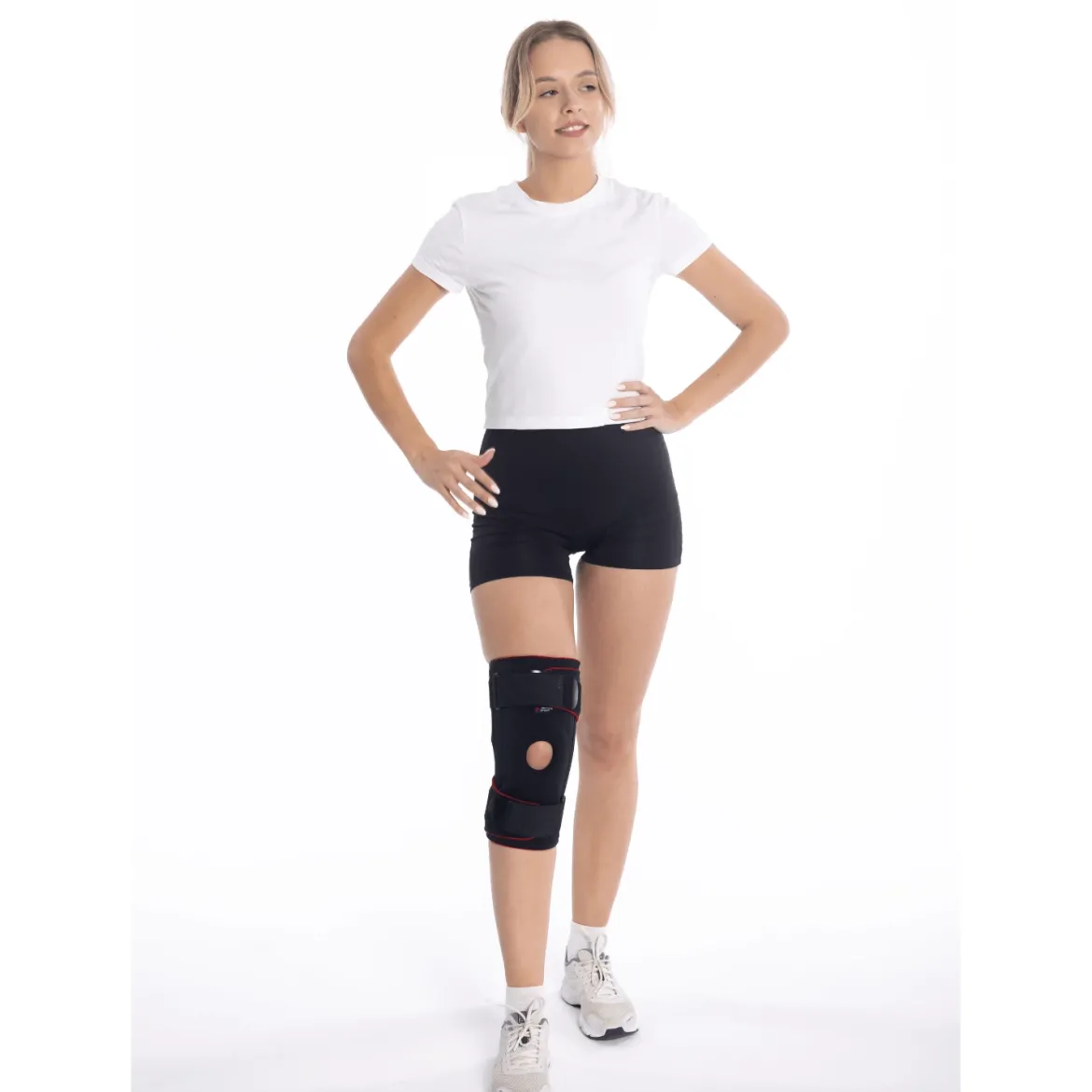 Sprężynowy stabilizator kolana Msupport Red